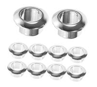 NUOBESTY 10pcs Desk Cable Grommets Wire Hole Covers for Home Office Durable Cord Organizers to Reduce Clutter Chrome Finish Easy to Install