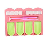 NUOBESTY 10pcs Diamond Art Drill Painting Tray Storage Organizer Set with 4 Compartments, 3 Rhinestone Applicator Pens, and DIY Craft Boxes for Diamond Embroidery and Rhinestone Painting