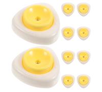 NUOBESTY 10pcs Egg Poker - Manual Piercer with Safety Lock and Plastic Base for Hard Boiled Eggs - Kitchen Puncher Hole Making Gadget for Festive Cooking and Everyday Use