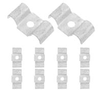 NUOBESTY 10pcs Galvanized Iron Metal Bar Grating Saddle Clips for 30-35mm Spacing, M Type Grating Clamps Textured Surfaces for Enhanced Stability and Rapid Maintenance on Industrial