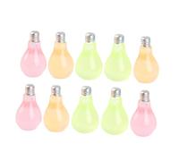 NUOBESTY 10pcs Glow-in-the-dark Miniature Bulb Models DIY Resin Pendant Dollhouse Accessories Small Light Bulbs for Fairy Garden Decoration Assorted style