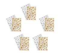 NUOBESTY 10PCS Gold and Silver Holographic Star Reward Stickers for Classroom Incentive Behavior Chart Teacher Supplies Glitter Sparkly Small Stars for Students