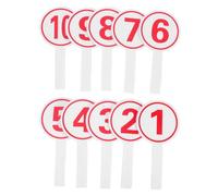 NUOBESTY 10pcs Handheld Score Boards Single Side Paddles for Voting and Scoring Rating Reusable Lightweight Paddles for Sports Games Classroom Party Auction