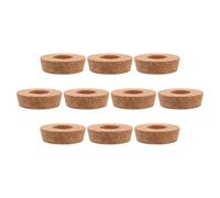 NUOBESTY 10pcs Hydroponic Glass Planter Cork Stoppers with Center Hole Sustainable Wood Bottle Plugs for Root Growth Cork Lids for Hydroponic Flower Pots and Hyacinth Bulb Vases