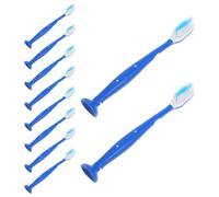 NUOBESTY 10pcs Institutional Toothbrush Security Short Handle Soft Bristles Travel Brush for Prisons Mental Hospitals Detention Centers Camping Oral Care