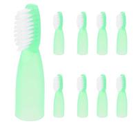 NUOBESTY 10pcs Mini Portable Toothbrushes for Prisons Soft Nylon Bristles Anti-Suicide Tooth Brush with Head for Deep Cleaning and Comfortable Grip