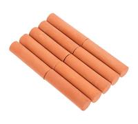NUOBESTY 10pcs Miniature Building Supplies Small Landscape Bricks Clay Cylindrical Brown Versatile Easy to Handle Accessories for Making Crafts and Sand Table Models