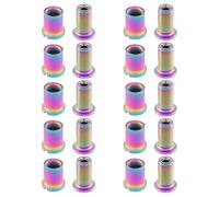 NUOBESTY 10pcs Mountain Bike Crank Arm Bolts Vacuum Electroplated Steel Sturdy Chainring Fixing Screws for Road Bike for Daily Commute and Club Rides Enhanced Visual Appeal