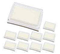 NUOBESTY 10pcs Multi-Function Ink Pad Set Thickened Sponge Blank Fingerprint Stamp Pads for Scrapbooking Posters Notepads