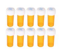 NUOBESTY 10pcs Orange Reusable Pill Containers with Screw Caps, 8dr Capacity Pp Plastic Medicine Bottles for Travel Essentials and Family Use, Compact Multifunctional Pill Organizers