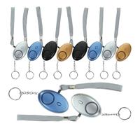 NUOBESTY 10pcs Personal Security Alarm Keychain with Super Loud Siren and LED Light for Emergency Compact Safety Device for Men Elderly Travelers Students and Night Workers Random Color