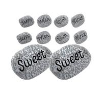 NUOBESTY 10pcs Polished Resin Pebbles for Aquarium and Garden, Decorative Multi-function Flowerpot Stones, Convenient to Use Small Rocks for Fish Bowls and Water Features