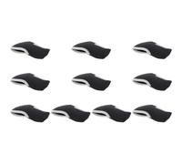 NUOBESTY 10pcs Portable Neoprene Golf Club Headcover Set with Visible Window, Mallet Shaped Iron and Putter Covers, Well Stitched for Protection during Transport and Play the Course