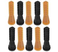 NUOBESTY 10Pcs Poultry Plucking Fingers Chicken Plucker Machine Glue Sticks Yellow Tendon and Black Rubber Material Hair Removal Rods for Poultry Processing