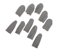 NUOBESTY 10Pcs PU Leather Thimble Finger Sleeves, Protective Finger Covers for Felting and Sewing, Compact and Sturdy Needlework Guards for Craft Use