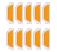 NUOBESTY 10pcs Reflective Road Pavement Markers Heavy Duty Polycarbonate Plastics Yellow Enhanced Night Visibility Easy to Install for Street Pavement and Crosswalks