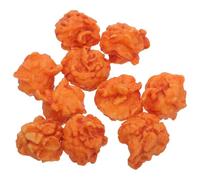 NUOBESTY 10pcs Resin Popcorn Model Mini Food Keychain Charms Realistic Design Orange round Lightweight Versatile DIY Accessory for Pendant Ornaments Trendsetters Craft Lovers