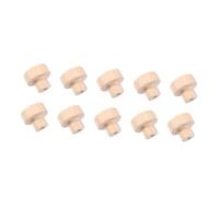 NUOBESTY 10Pcs Rubberwood Round Cabinet Knobs Cupboard Pull Handles Drawer Pulls for Wardrobe Dresser Bathroom Living Office Furniture Accessories