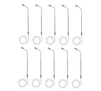 NUOBESTY 10PCS Scale Model Railway Train Lamp Posts Stainless Steel LED Street Lights for Architectural Layouts and Model Train Stations