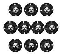 NUOBESTY 10pcs Small Appliance Casters with Silent Design and Quick Installation, Black Plastic Swivel Wheels with Steel Ball Bearings for Moving Equipment and Air Fryers in Offices
