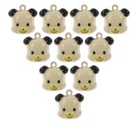 NUOBESTY 10pcs Small Brass Dog Collar Bells for Puppies and Small Dogs Yellow Pet Accessory Bells for Training and Identification