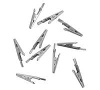 NUOBESTY 10Pcs Stainless Steel Crocodile Clip for Quick Testing Durable Alligator Clamp for Electronic Wiring Corrosion Resistant Steel Clips for Crafts and Prototyping
