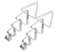 NUOBESTY 10Pcs Stainless Steel DIY Biscuit Mould Triangle Cookie Cutters for Baking and Cake Decorating at Home and Shop