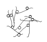 NUOBESTY 10pcs Stainless Steel Metal Trigger Button Springs Replacement for Vintage Tape Recorder Controller Parts Torsion Springs for Pruners Tools Maintenance