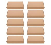 NUOBESTY 10pcs Sturdy Brown Paper Boxes for Packaging Small Business, Three-layer Square Shipping Boxes Easy to Carry, for Logistics and Mailing Needs