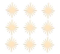 NUOBESTY 10pcs Sun Flower Connector Charms for Copper Bracelet Jewelry Making Double Hanging Charm Links for Diy Necklace Craft