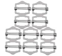 NUOBESTY 10pcs Suspender Strap Slider: Adjustable Waistcoat Slide Buckle Clothing Accessory - -glide Rectangle Adjuster Belt Hardware Making Supplies