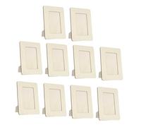 NUOBESTY 10pcs Unfinished Wooden Picture Frames DIY Craft Photo Holders Paintable Natural Wood for Art Projects Family Memories Home Decoration