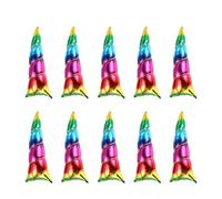 NUOBESTY 10pcs Unicorn Horn DIY Unicorn Headband Photo Prop Kids Girls Birthday Party Hair Accessories Rainbow