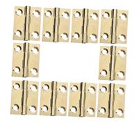 NUOBESTY 10pcs Vintage Brass Cabinet Door Hinges Small Flat Hardware for Kitchen Bathroom Wood Boxes Jewelry Boxes Decorative Household DIY Projects Golden