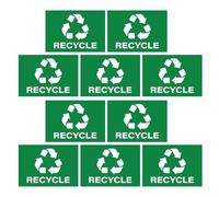 NUOBESTY 10pcs Vinyl Recycling Bin Stickers Self Adhesive Trash Can Labels for Waste Sorting Garbage Can Decoration Rubbish Bin Identification Signs