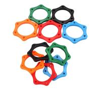 NUOBESTY 10pcs Wireless Handheld Microphones Skid Ring Set, and Drop Proof Mic Protection Rings for Singers and Performers, Assorted, Orange, Red, Green, Black Colors