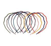 NUOBESTY 10pcs Women Headband Girl Hair Hoop Plastic Wavy Headbands with Teeth Broken-resistant Comfortable Fashion Stylish Hair Accessories for Daily Life Use Random Style