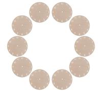 NUOBESTY 10pcs Wooden Clock Faces for DIY Projects Blank Round Clock Dial with Arabic Numerals, Pure Unfinished Wood Material, 15cm Diameter, for Home and Office Creative Decor