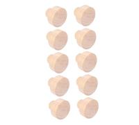 NUOBESTY 10Pcs Wooden Round Drawer Knobs Modern Solid Color Cabinet Pull Handles for Furniture Replacement Rubberwood Handles for Home DIY Kitchen Wardrobe