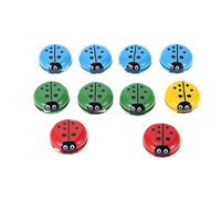 NUOBESTY 10pcs Wooden Yoyo Toys Ladybug Shaped Yoyo Ball Kids Party Favors