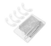 NUOBESTY 10set U Shaped Silicone Nose Pads Replacement Kit for Eyewear and Metal Frames, Anti-Slip Design to Prevent Red Marks, for Sports Activities and Office Wear, Comfortable Glasses