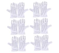 NUOBESTY 12 Pairs Moisturizing Protective Polyester Gloves for Jewelry Handling Anti-Fingerprint Elastic Gloves for Coin Handling One Fits Reusable and Comfortable