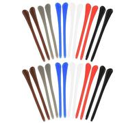 NUOBESTY 12 Pairs Silicone Glasses Ear Cushions Slip Eyeglass End Tips for Comfortable Fit for Daily Wear Outdoor Activities Multi Color Options Red Blue Gray Black White Coffee
