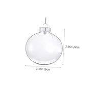 NUOBESTY 12pcs 60mm DIY Flat Hollow Plastic Christmas Balls, Decorative Xmas Hanging Ornaments for Tree Crafting and Holiday Party Decorations