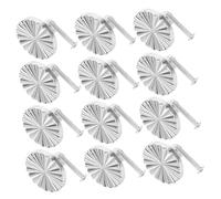 NUOBESTY 12pcs Abs Circular Pull Handles for Kitchen Cabinet Drawers and Wardrobes Durable Round Door Pulls with Modern Design for Bedroom and Cupboard Furniture