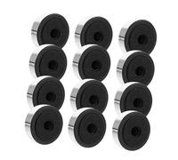 NUOBESTY 12pcs Amplifier Isolation Feet Pads Plastic Non-slip Vibration Absorbing Base for Audio Speaker Computer Chassis Silver