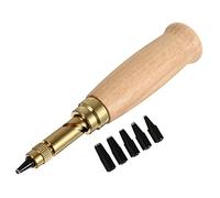 NUOBESTY 12pcs Automatic Leather Punch Set Alloy Steel Hollow Punch Tool for Crafting Includes for Leather Canvas Webbing Projects