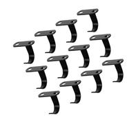 NUOBESTY 12pcs Bathroom Clothes Hook Kitchen Coat Hanger Heavy Duty Coat Hanger Cupboard Towel Robe Hook Cabinet Ceiling Cabinet Robe Clothes Stainless Steel Black