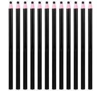 NUOBESTY 12pcs Black Grease Pencils Peel Off Wax Markers Crayon Pencil for Multi Surfaces Marking