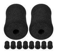 NUOBESTY 12pcs Black Sponge Replacement Pads for Gym Machine Rollers and Leg Tubes with Inner Diameter 22mm Outer Diameter 75mm, Comfortable Ab Training Accessory for Weightlifting Beds